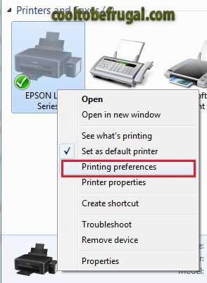 Printing Preference